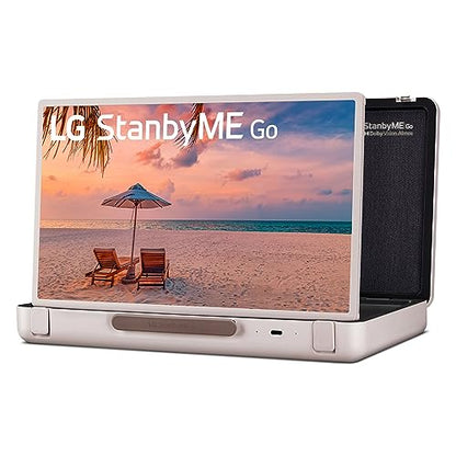 LG 27-Inch Class StanbyMe 1080p-Portable Touch-Screen-Monitor 27ART10AKPL, Built-in Battery, Full Swivel Rotation, 60Hz Refresh Rate, Calming Beige