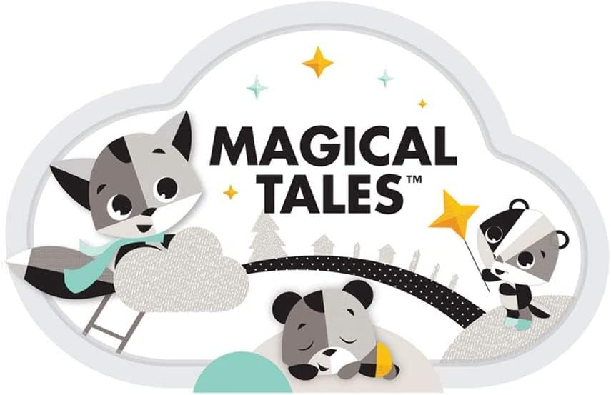 Tiny Love Black & White Gymini, 2-in-1 Musical Baby Play Mat, 0+ Months, Baby Play Gym, 18 Activities, Interactive Musical Toy, High Contrast Baby Book, Adjustable Arches, Magical Tales