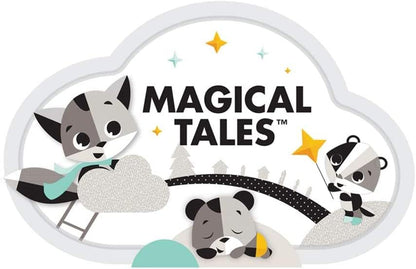 Tiny Love Black & White Gymini, 2-in-1 Musical Baby Play Mat, 0+ Months, Baby Play Gym, 18 Activities, Interactive Musical Toy, High Contrast Baby Book, Adjustable Arches, Magical Tales