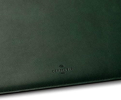 Comfyable Laptop Sleeve Precisely Compatible with 13 Inch MacBook Pro 13-in M2 2022 2021 M1 2020-2016 & Mac Air M4 2025 A3240 M3 2024 A3113 M2 M1, Faux Leather Cover Case, Green