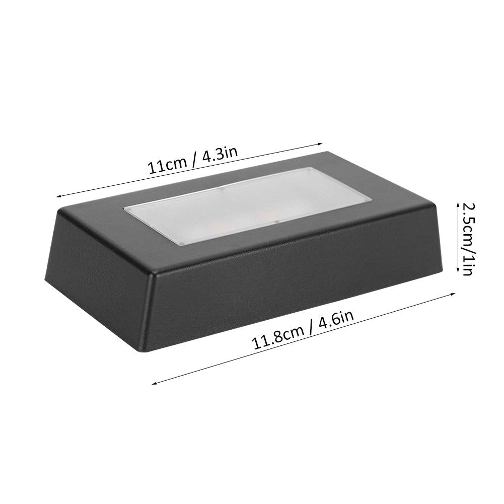LED Light Base for Glass Art – LED Display Base with RGB Lights, Lighted Base for Crystal 3D Glass Art, USB Powered Rectangle Stand for 3D Crystal Statues