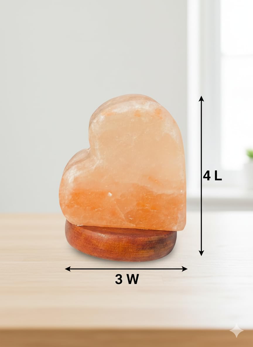 NatureBoost HL Himalayan Pink Salt USB Multi Colored lamp (Heart)