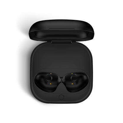 Jinstyles Wireless Charging Case Compatible for Beats Fit Pro, Portable Charger Case Replacement with Bluetooth Pairing Sync Button, 700mAh Built-in Battery (Not Included Earbuds) (Black)