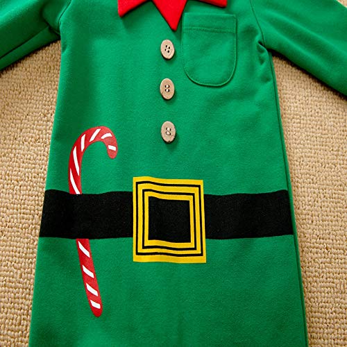 Hifot My First Christmas Baby Girl Boy Romper Newborn Clothes Long Sleeve Jumpsuit + Hat Infant Outfits Set