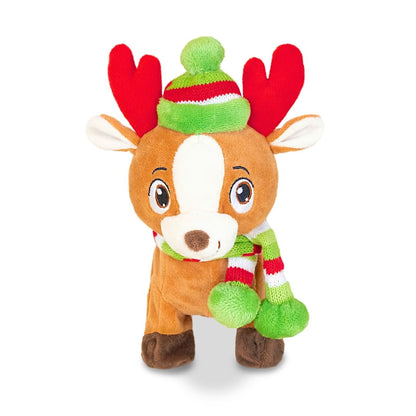 Cuddle Barn | Tooty Rudy - Farting Reindeer Toy | Christmas Plush Walks, Shakes Tail, Makes Fart Noises - Sings We Wish You a Smelly Christmas | White Elephant Gift for Adults, Teens, Kids - 10 Inches