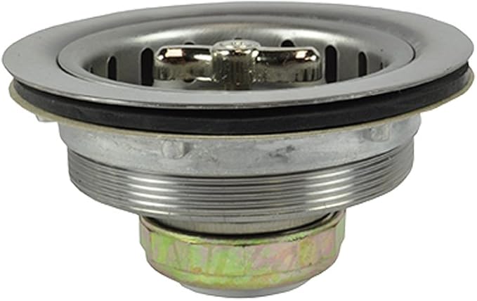 DANCO Twist Tight Kitchen Sink Strainer Assembly, 3-1/2 inch, Stainless Steel
