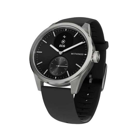 WITHINGS ScanWatch 2 - Women's Men's Health Smartwatch, ECG, SpO2, Temperature, Sleep Tracking, Respiratory Health, Waterproof, 30-Day Battery, 30-Day Battery, Android & iOS