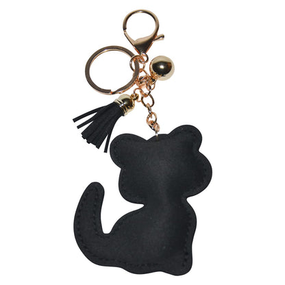 Popfizzy Rhinestone Cat Keychain - Bling Backpack Kitty Gifts for Cat Lovers