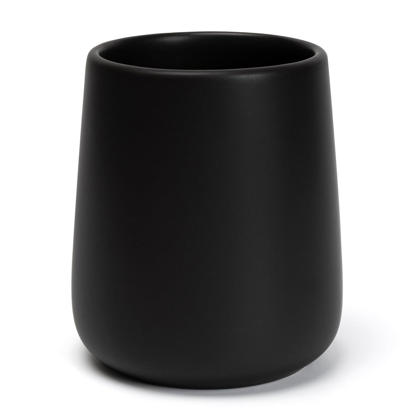 UHEY HOME Bathroom Tumbler Cup Ceramic 13.5oz Reusable Toothbrush Cup 400ml, Toothbrush Holder Adequate for Your Bathroom (Black Brown)