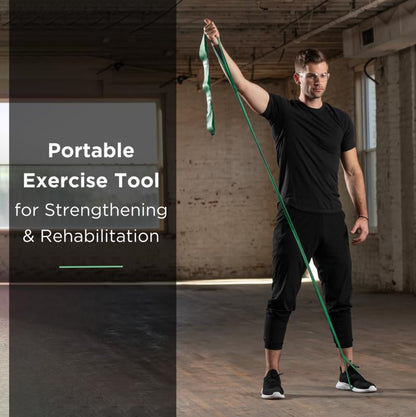 THERABAND CLX Resistance Band with Loops, Fitness Band for Home Exercise and Full Body Workouts, Portable Gym Equipment, Gift for Athletes, Individual 5 Foot Band, Green, Heavy, Level 4