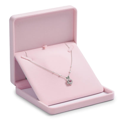 Oirlv Pink Velvet Pendant Box Big Necklace/Chunky Necklace Gift Box Jewelry Storage Case