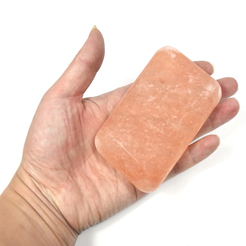 Windfulogo Large Hot Massage Stones Set Himalayan Salt Heated Warmer Stone for Spa Massage 2.56 x 3.93in (6.5x10cm)