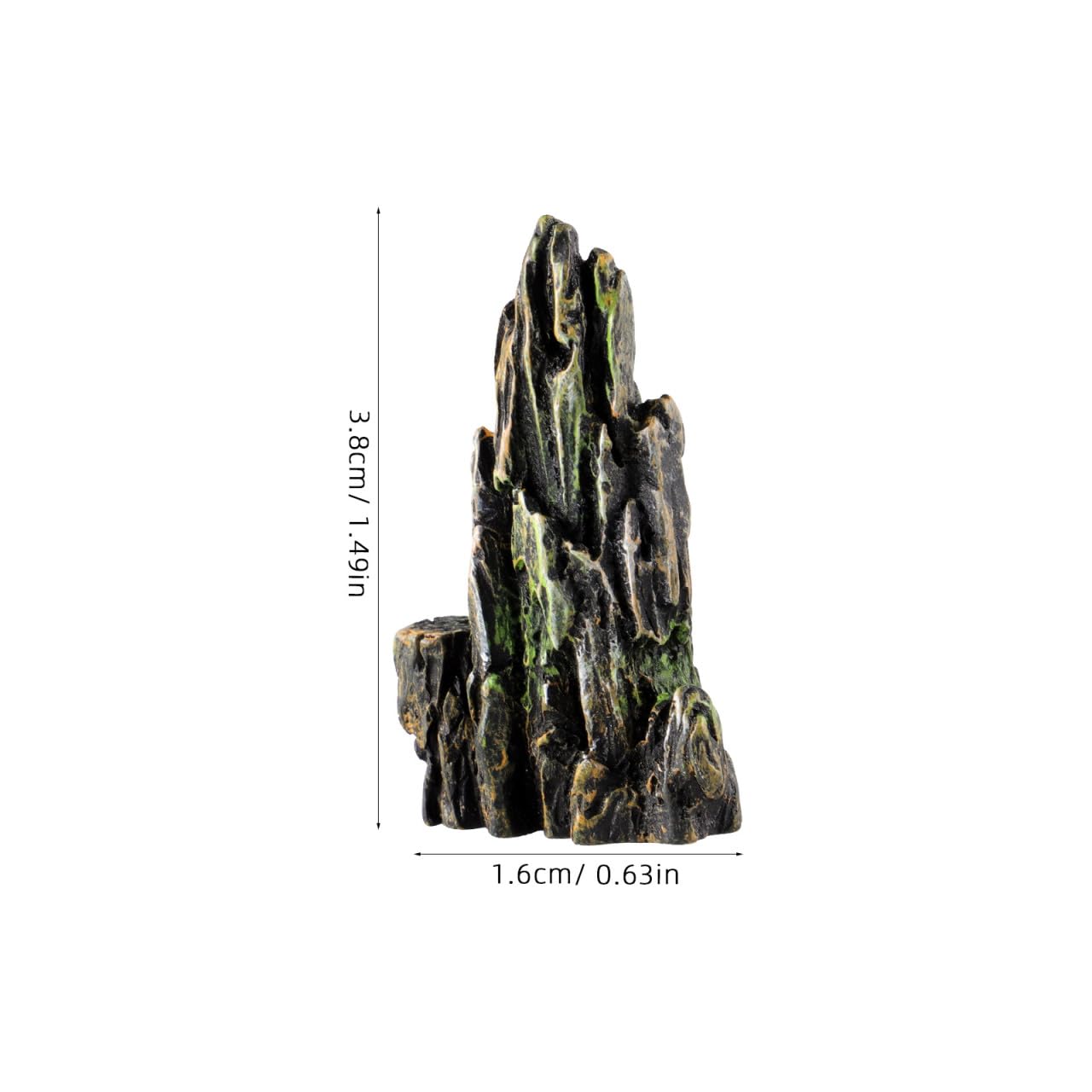 Toddmomy 8Pcs Miniature Mountain Models, 1.5" Resin Rockery Stones for Aquarium Decor, Zen Garden Accessories, Bonsai Ornaments for Fish Tank