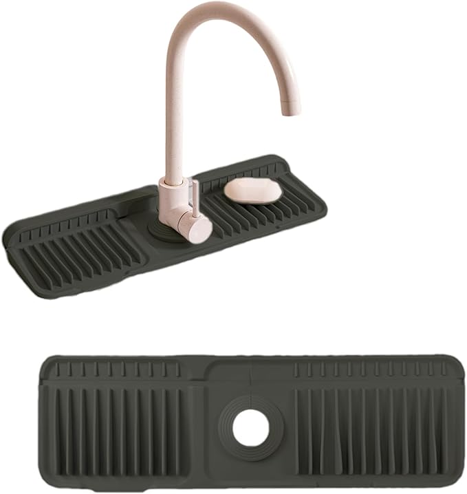 Folding Faucet Mat for Kitchen Sink Upgraded Premium Silicone Splash Guard