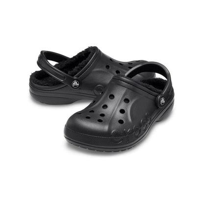 Crocs Unisex Baya Lined Clog, Black, 5 UK Men 6 UK Women