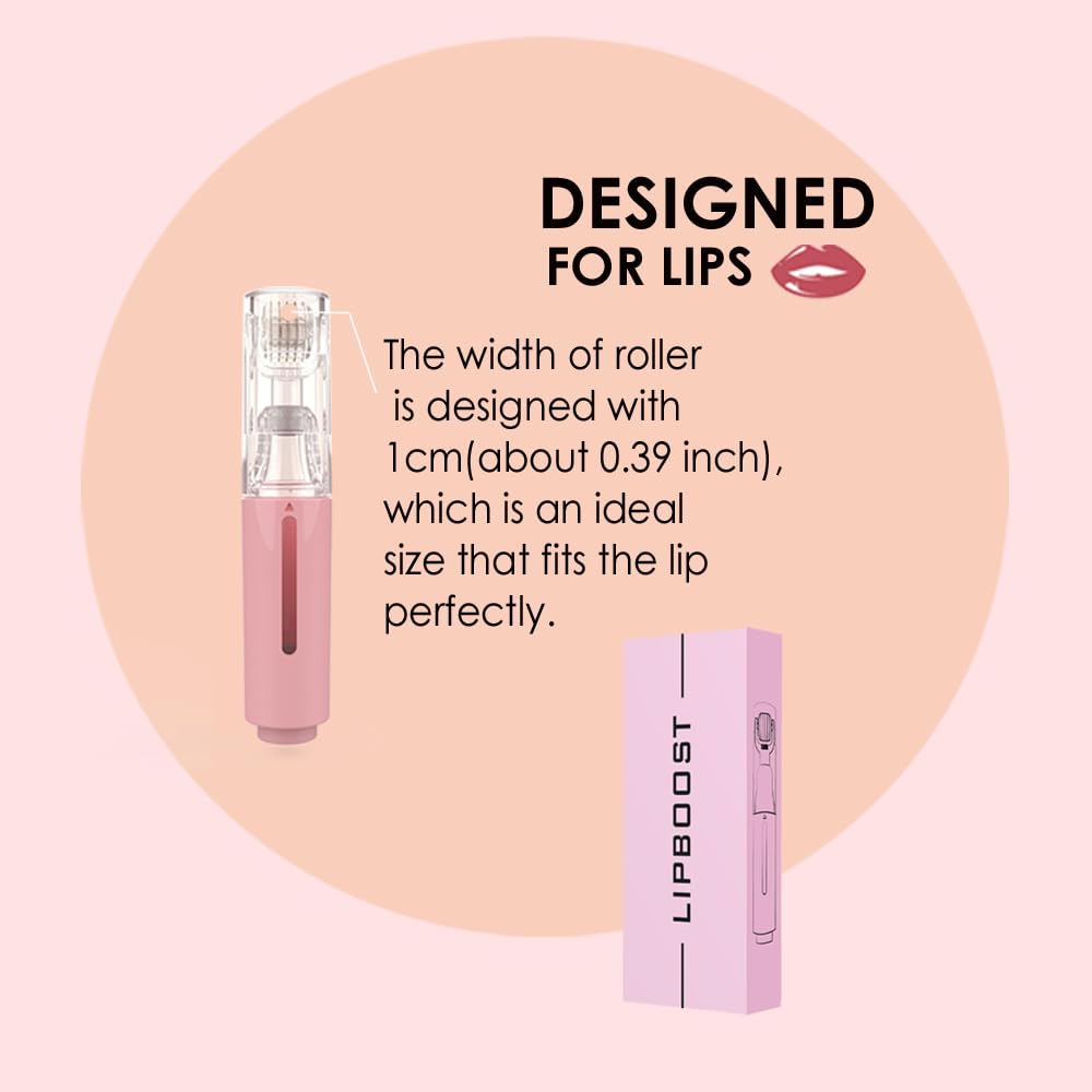 Derma Roller with Liquid Reservoir Serum Applicator for Lips, Skin, Hair, Wrinkles, Easy to Use Face Roller Skin Care Tools Without Serum, 105 Titanium Needles 0.25 mm