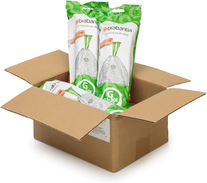 Brabantia PerfectFit Trash Bags Thick Plastic Trash Can Liners