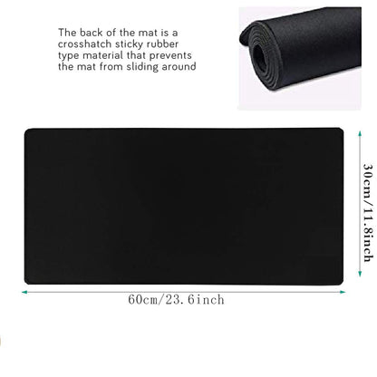 YEBMoo Extended Gaming Mouse Pad Extra Large 600x300x3 mm Water Resistant Mice Mat with Non-Slip Base for PC Computer Laptop (60x30 Black001)