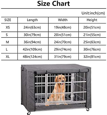 Chengsan Durable Windproof Dog Crate Cover for Metal Crate Indoor Outdoor Protection