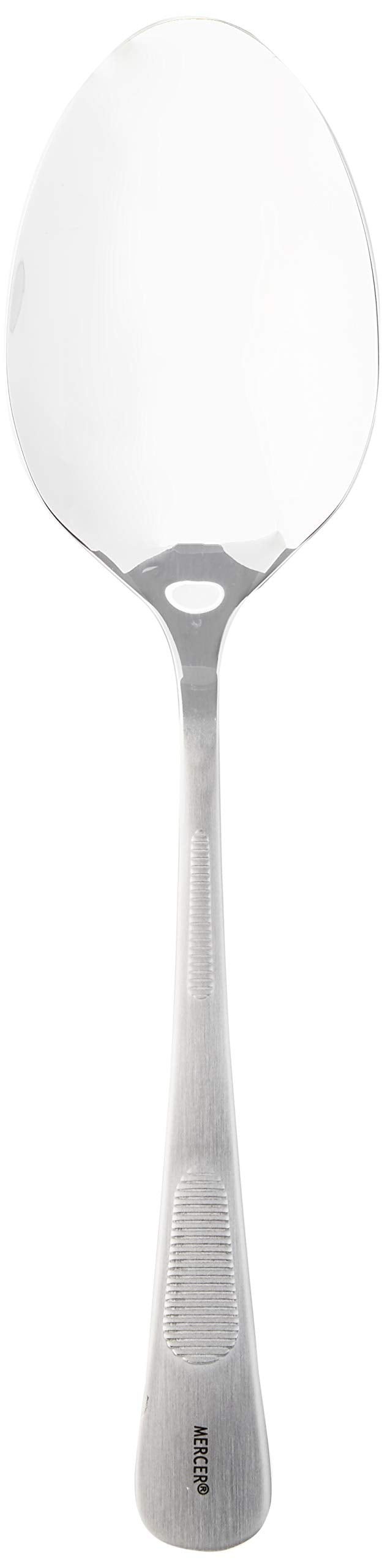 Mercer Culinary 18-8 Stainless Steel Plating Spoon with Solid Bowl, 9 Inch,Silver