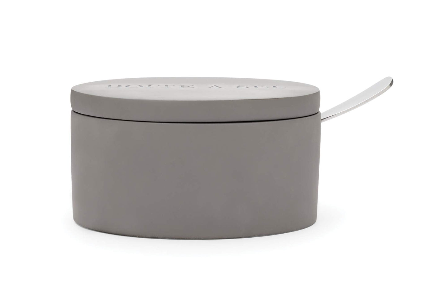 Fox Run Cement Dual Chamber Salt Cellar, 3 x 5 x 4.75 inches, Gray