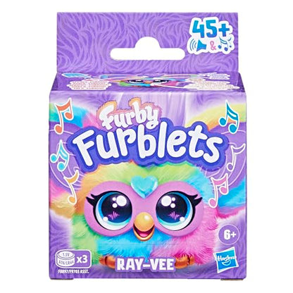 Furby Furblets - Series 1 Collectible - Ray-Vee Mini Electronic Plush Toy with Sounds for Kids, Interactive Talking Collectible, Soft to the Touch