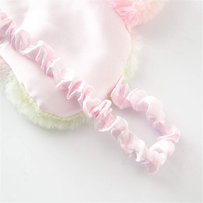Cute Animal Sleeping Mask Soft Plush Blindfold Cute Rabbit Panda Koala Eye Cover Eyeshade for Kids Teens Girls Women (Flamingo)