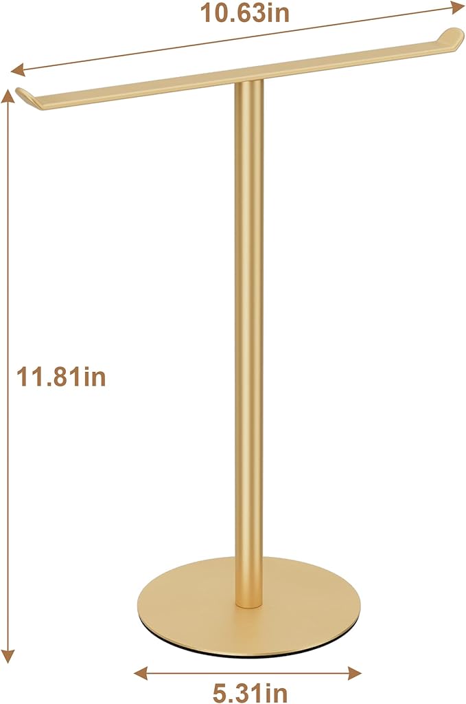 Gold Hand Towel Stand, T-Shape Hand Towel Holder