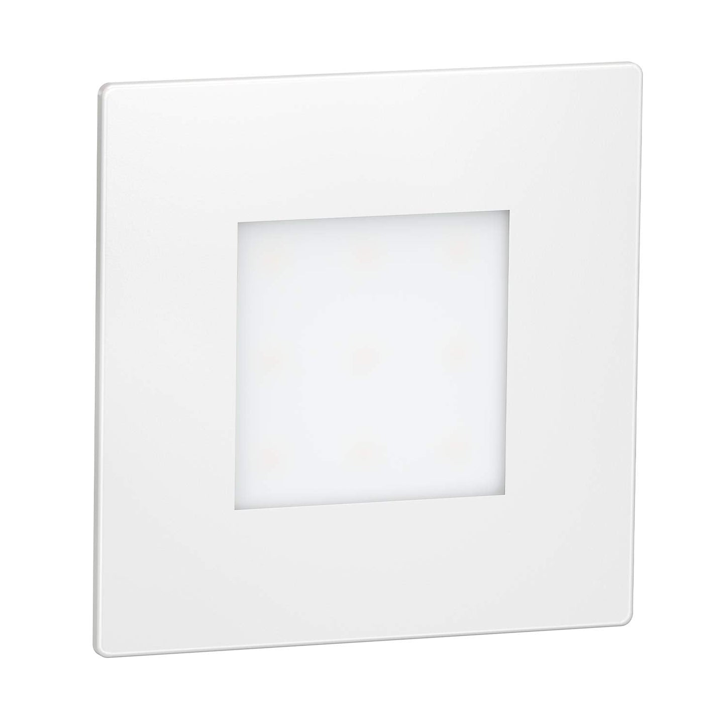ledscom.de LED Staircase Light/recessed Wall Light FEX for Indoors and Outdoors, Angular, 85 x 85mm, Warm White