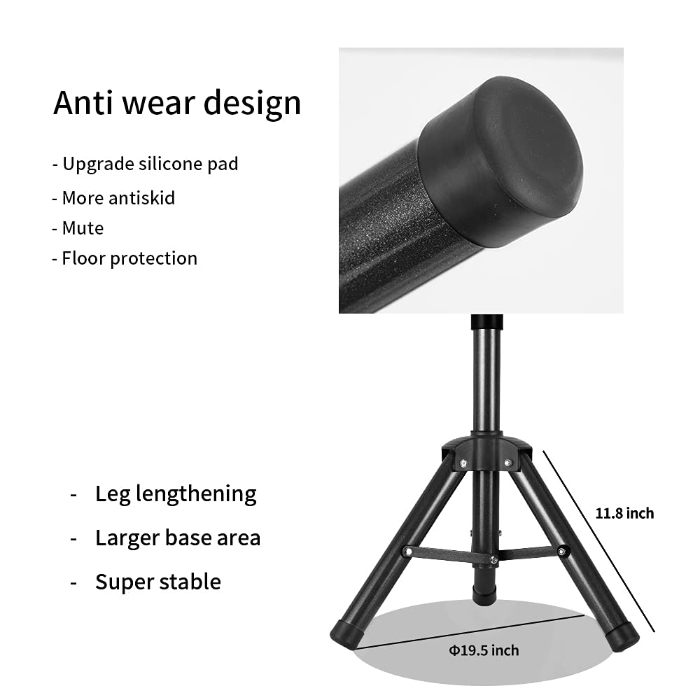 55 Inch Wig Stand Adjustable Mannequin Head Tripod for Hairdressing Training - Stainless Steel Wig Head Stand with Tray