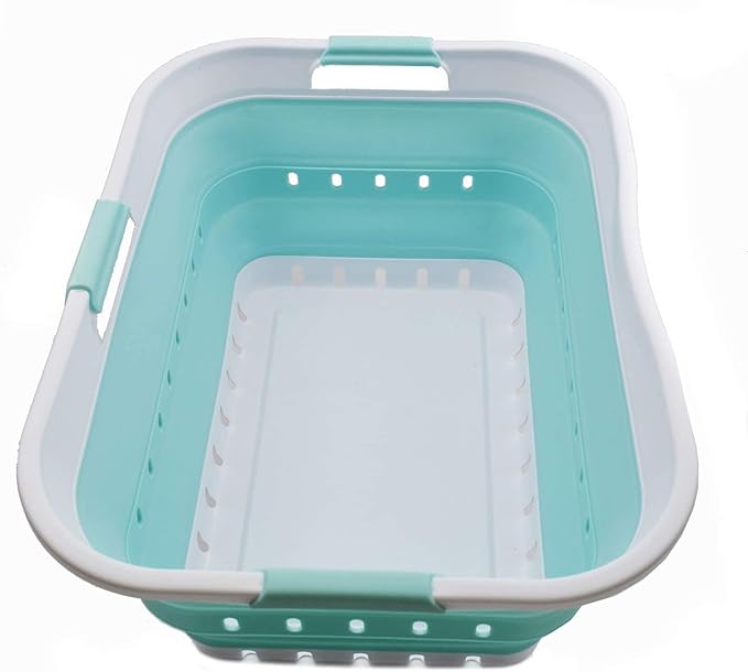 SAMMART 42L Collapsible Plastic Laundry Basket