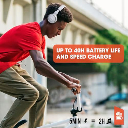 JBL Tune 510 BT Wireless On-Ear Headphones with Bluetooth 5.0 and Speed Charge, Up to 40 Hours Battery Life, Black