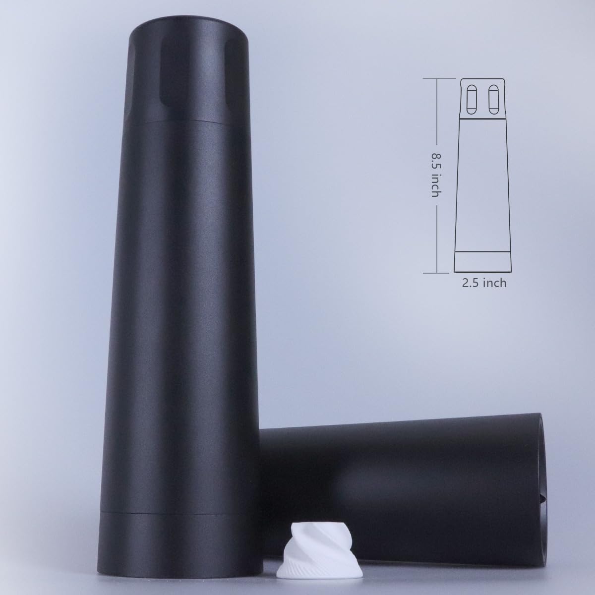 Heavy duty mill grinder, Salt and Pepper grinder mill, Manual Pepper Mill, Metal Pepper Grinder, Quick mill grinder, Black pepper grinder, Aluminum Matte Black, Gifts for Men,Ceramic Grinding Core