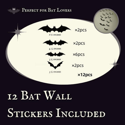 Gothic Bat Shelf Wall Decor with Hooks - Valentines Spooky Goth Themed Gifts for Adults Women with Bat Stickers - Black Floating Shelf for Bedroom Living Room - Unique Vampire Room Lovers Accessories