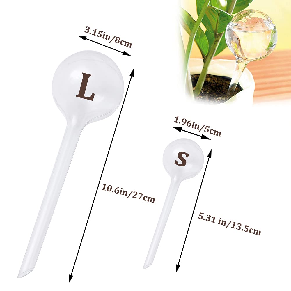 10 Pcs Clear Plant Watering Globes,Plastic Self-Watering Bulbs,Flower Automatic Watering Device,Garden Waterer for Plant Indoor Outdoor