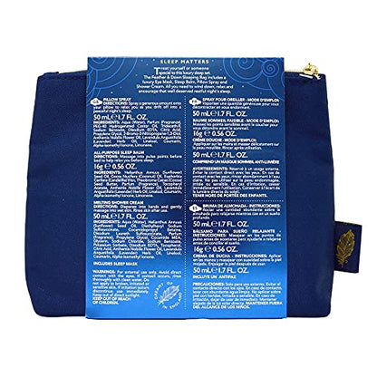 Feather & Down Sleeping Bag Gift Set (luxury eye mask, sleep balm, pillow spray and shower cream) - with calming lavender & chamomile essential oils. Vegan Friendly & Cruelty Free.