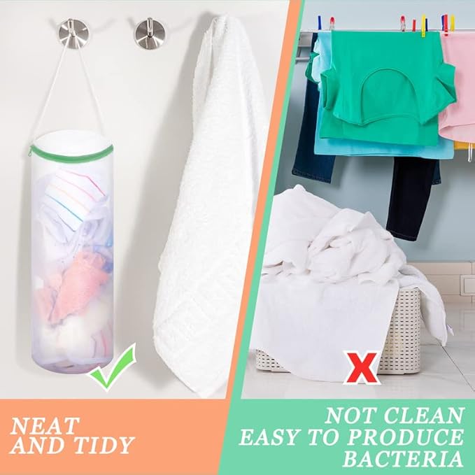 Socks Mesh Wash Bag Hanging Mesh Laundry Bag