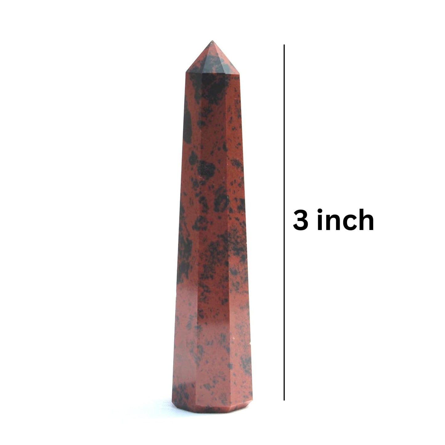 Jet Natural Mahogany Obsidian Crystal Obelisk – 3-3.5 Inch Polished Tower for Grounding, Protection & Healing Energy – Spiritual Decor for Meditation, Chakra Balancing & Crystal Grids
