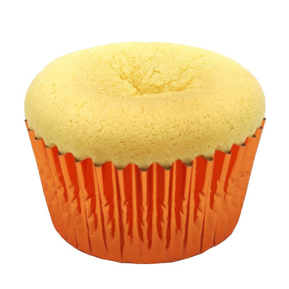 Mombake Standard Orange Foil Cupcake Liners Muffin Baking Cups for Party and More, 100-Count