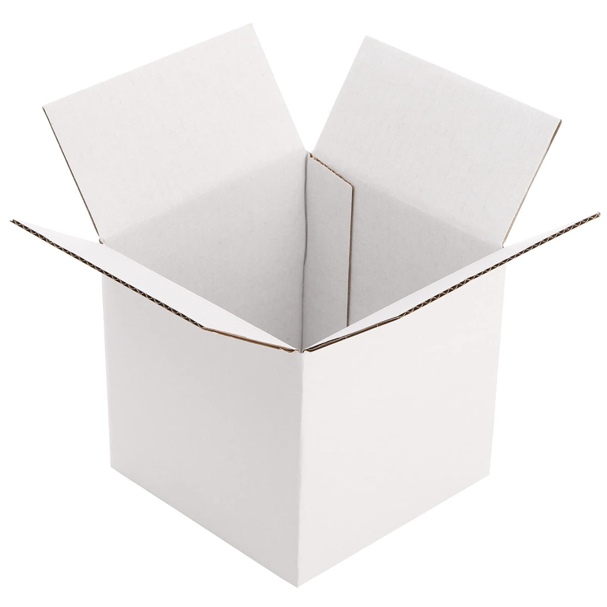 Peohud 40 Pack Small Shipping Boxes, 4 x 4 x 4 Inches White Corrugated Cardboard Box, Mailing Box for Shipping, Packing Storage, Gift Box, Recyclable