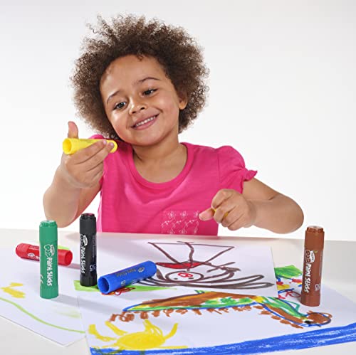 Paint Pop Paint Sticks For Kids - 30 Pack Assorted Colours & Giant Storage Tube - Twist & Paint, Mess-Free, Fast Drying Action, Easy Clean Up, Vibrant Colours, Multi-Surface,0.5 Liters