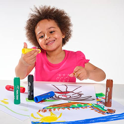 Paint Pop Paint Sticks For Kids - 30 Pack Assorted Colours & Giant Storage Tube - Twist & Paint, Mess-Free, Fast Drying Action, Easy Clean Up, Vibrant Colours, Multi-Surface,0.5 Liters