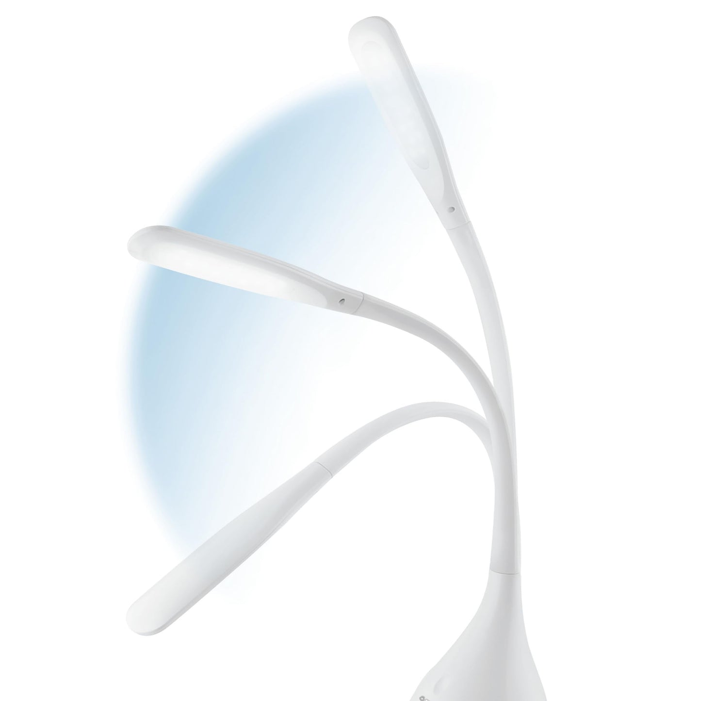 OttLite Creative Curves LED Desk Lamp with Adjustable Neck - Dimmable with 4 Brightness Settings & Energy Efficient Natural Daylight LEDs for Home Office, Computer Desk, & Dorms