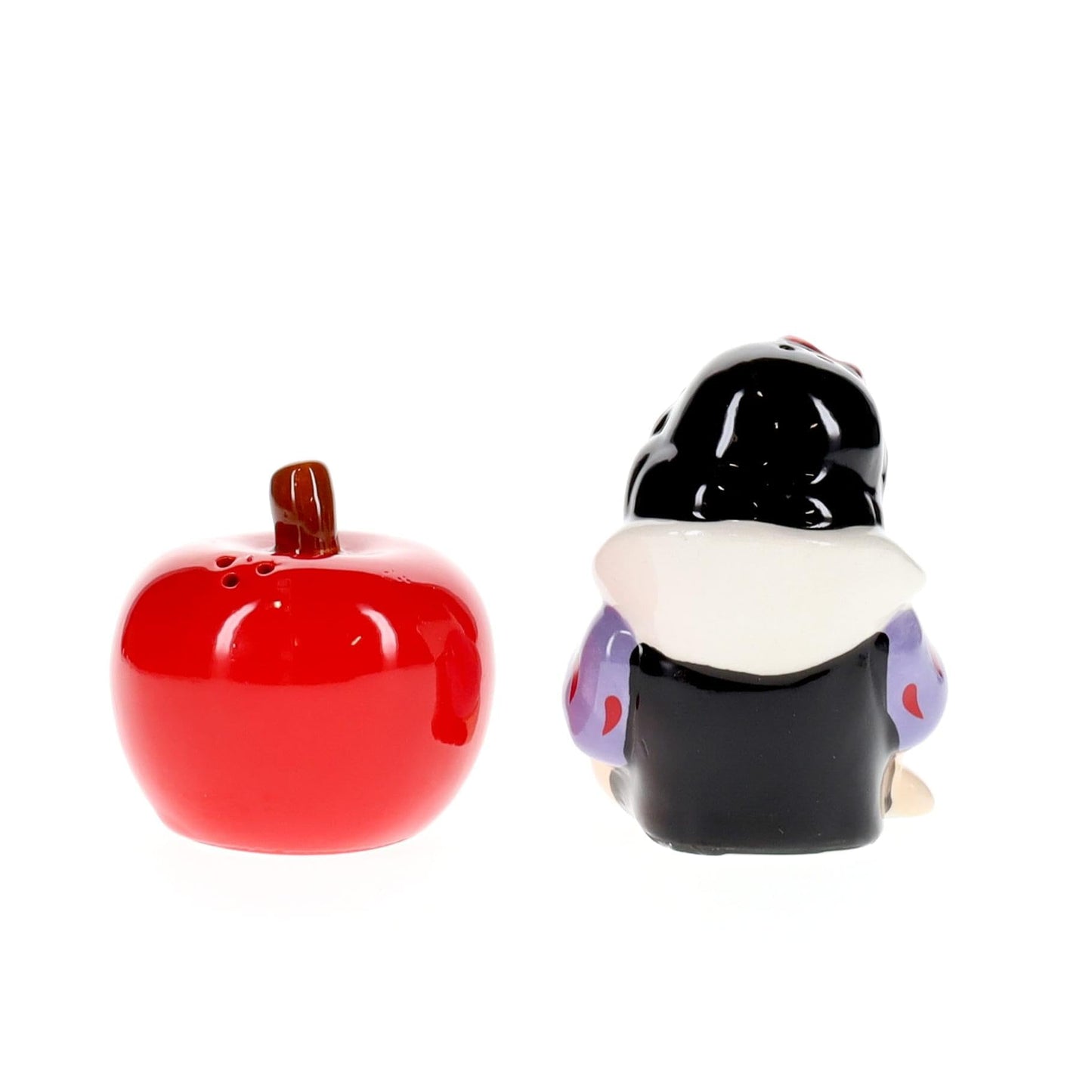 Disney Snow White and Apple Ceramic Salt and Pepper Shakers, Set of 2 | Spice Dispenser Storage Canisters