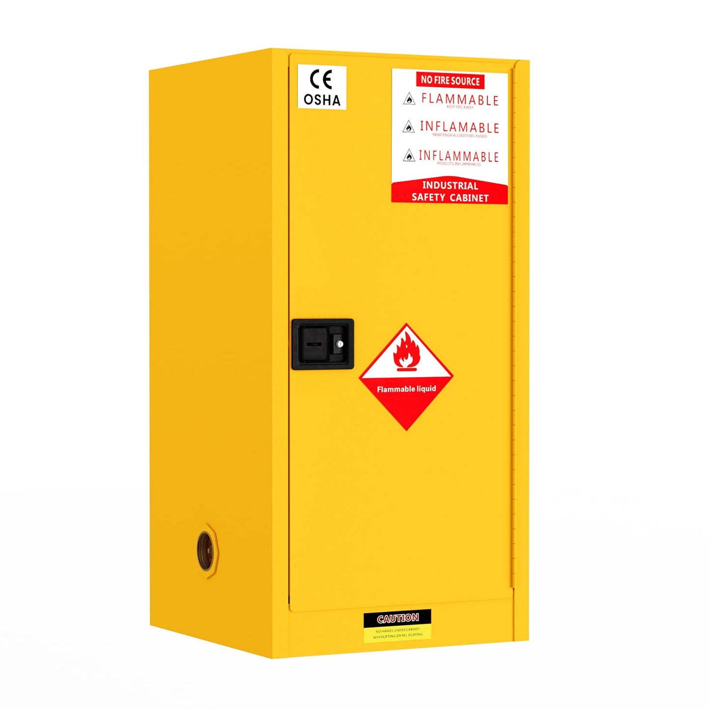 Muweixin 35" x 23"x 23" Flammable Safety Cabinet, 32 Gallon, Leakproof Slot Vent Hole Ground Conductor, ROHS CE Certified for Lab, Garage, Hazardous Materials