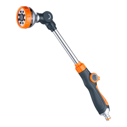 GRIFEMA GE1305 Watering Lance, Extended Hose Pipe Spray Gun with 8 Modes, Watering Wand for Hanging Basket Watering, Lawn Watering, Car Washing, Pet Bathing [Amazon Exclusive],Orange/Black