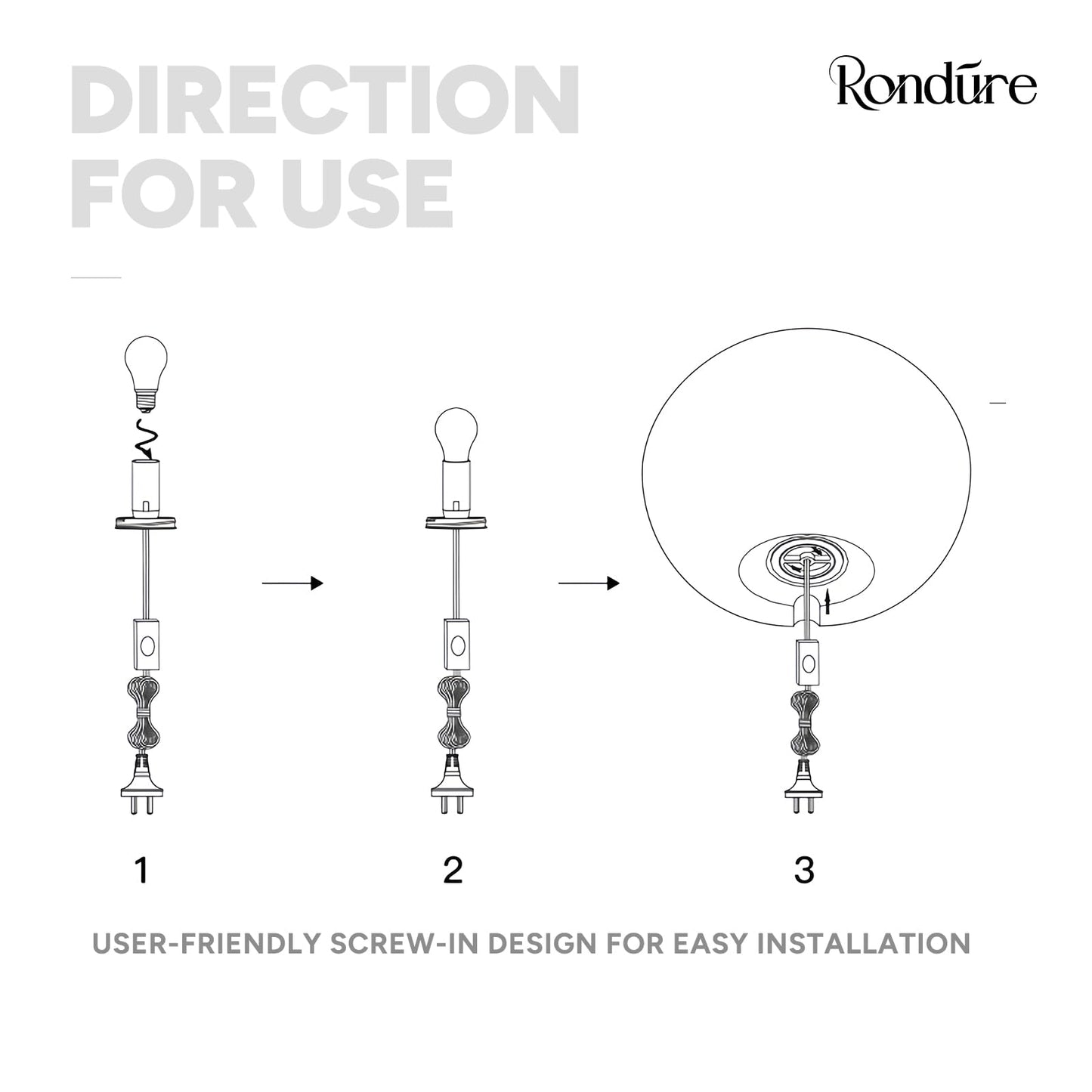 RONDURE 9.1" Modern Ceramic Table Lamp, Fully Dimmable Bedside Lamp for Bedroom Living Room Nightstand, White Translucent Ceramic Shade, Warm Ambient Decorative Corded Lighting, Bulb Included