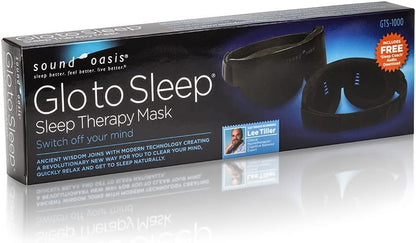 Sound Oasis GTS-1000 Glo to Sleep Eye Mask, Night-time Adult Sleep Aid for Men and Women, Tranquil Deep REM Sleep, Relaxation Zen Therapy, Contoured Hypoallergenic Material