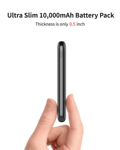 OKZU 5V 2A Power Bank for Heated Vest, Jacket, Stadium Seats, Chair, 10000mAh Fast Charging Battery Pack for USB Heated Clothing, Heated Blanket, Coat, Sleeping Bag