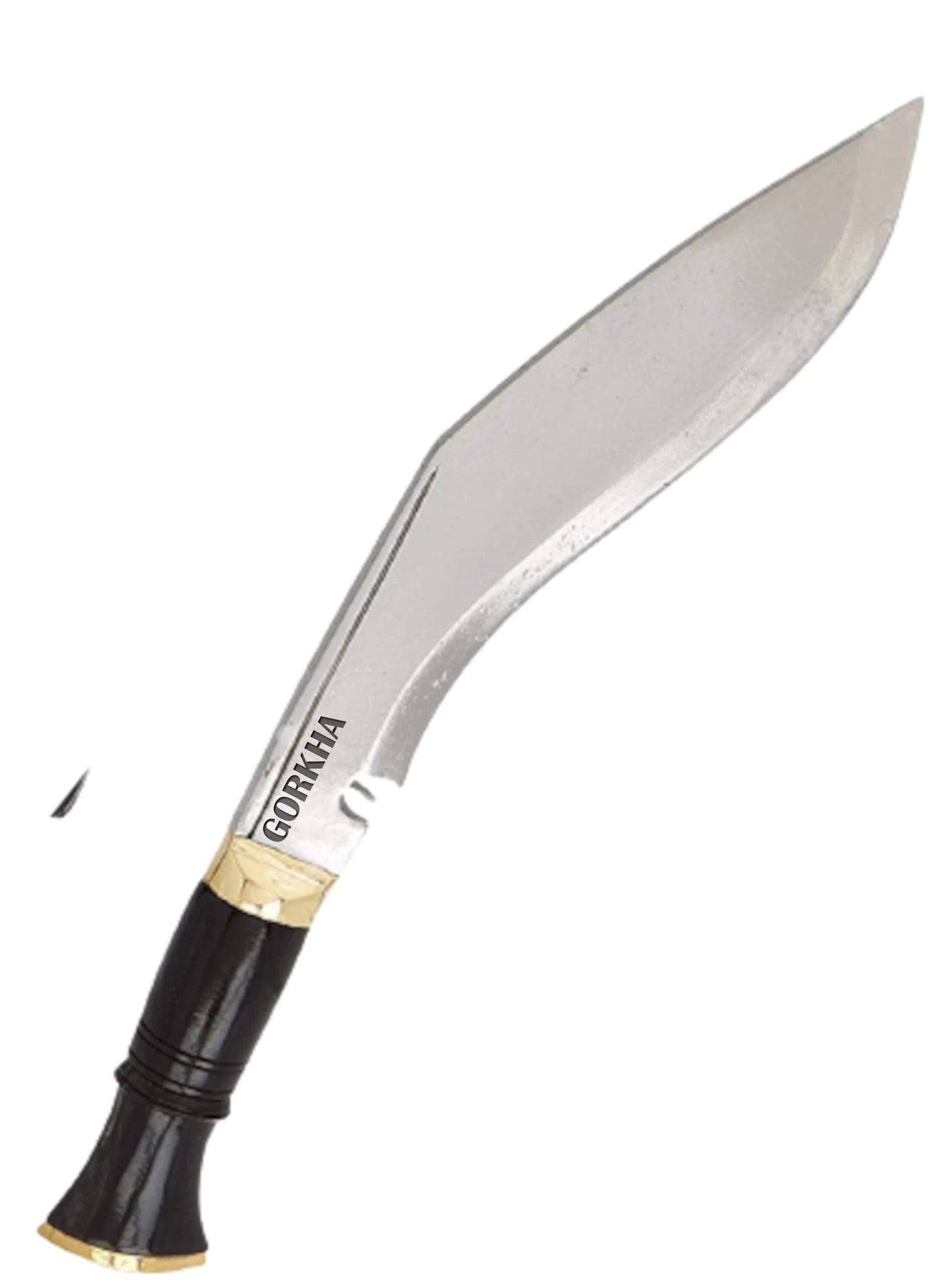 Gorkha Nepal Army Kukri Knife Overall 15 IN Hand-Hammered Historical 9 IN Fixed Blade Full Tang Carbon Steel Kukri Khukuri With Leather Sheath & 2 Small Knives - Hand Forged In Nepal